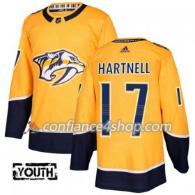 Adidas Maillot de Hockey Nashville Predators Scott Hartnell 17 2017-2018 Or Authentic - Enfant